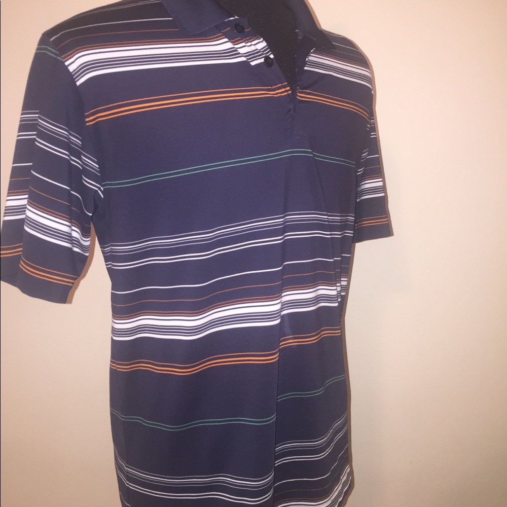 Nike Golf Men's DriFit Shirt Black Stripe Sz Med - Picture 6 of 8